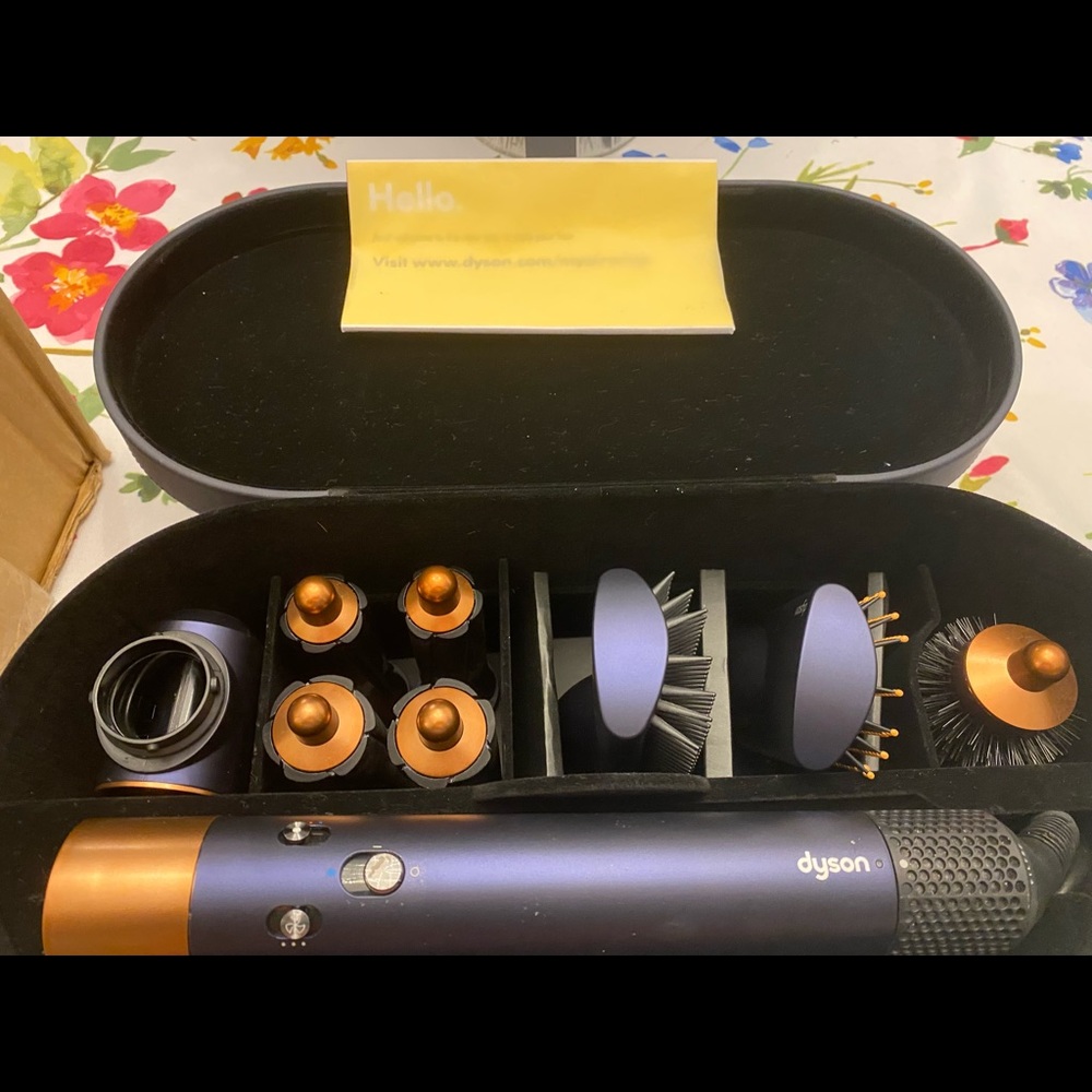 Limited Edition Dyson air wrap in Prussian Blue and Copper
